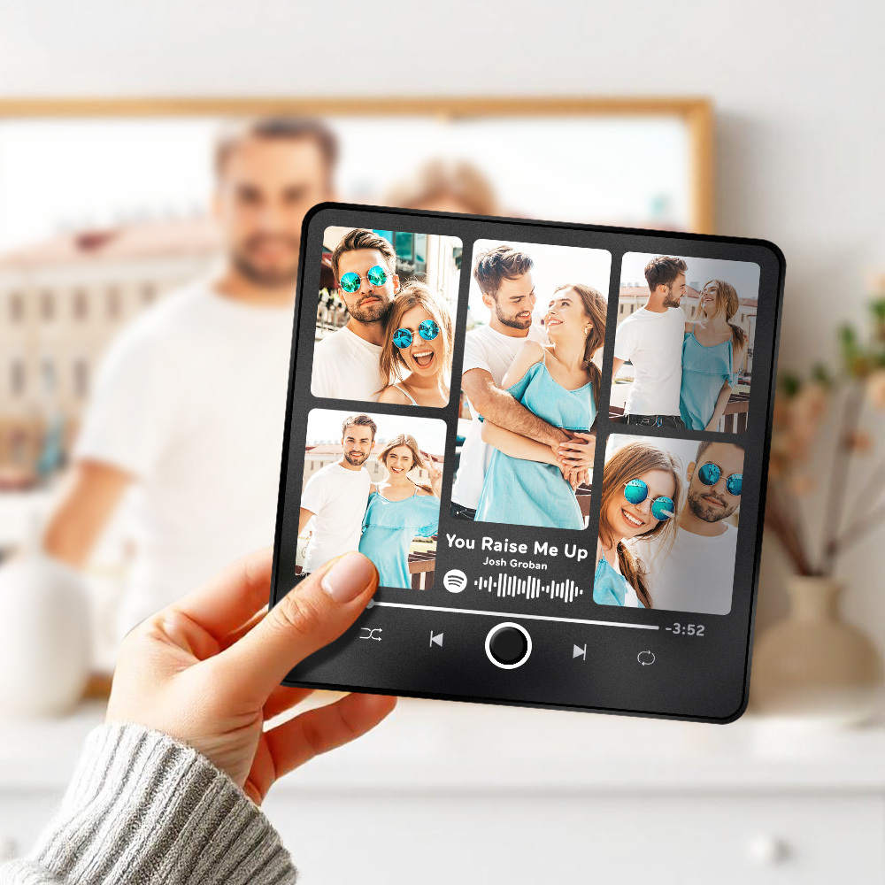 Personalized Photo Album Fridge Magnet Music Wall Photo Sticker Music Movement That Can Be Played Without Cell Phone Music Fridge Magnet Pro Can Play Songs Christmas Gift for Her