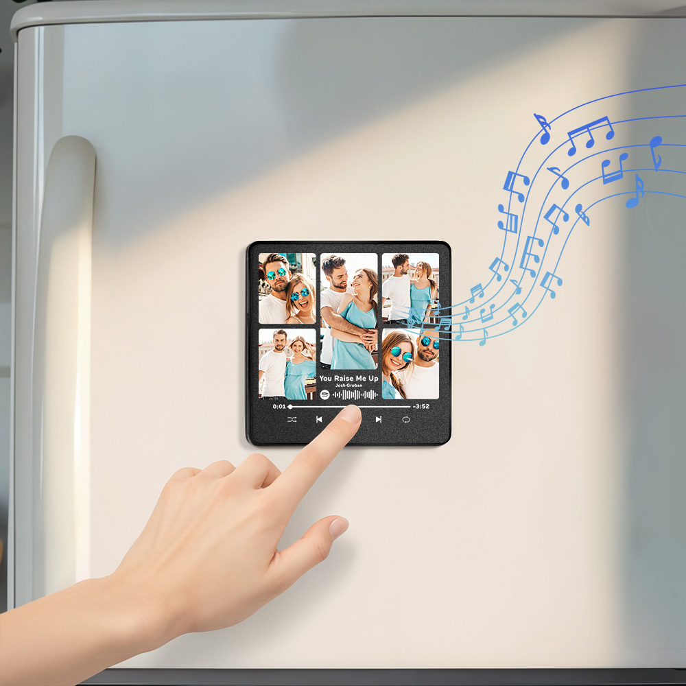 Personalized Photo Album Fridge Magnet Music Wall Photo Sticker Music Movement That Can Be Played Without Cell Phone Music Fridge Magnet Pro Can Play Songs Christmas Gift for Her