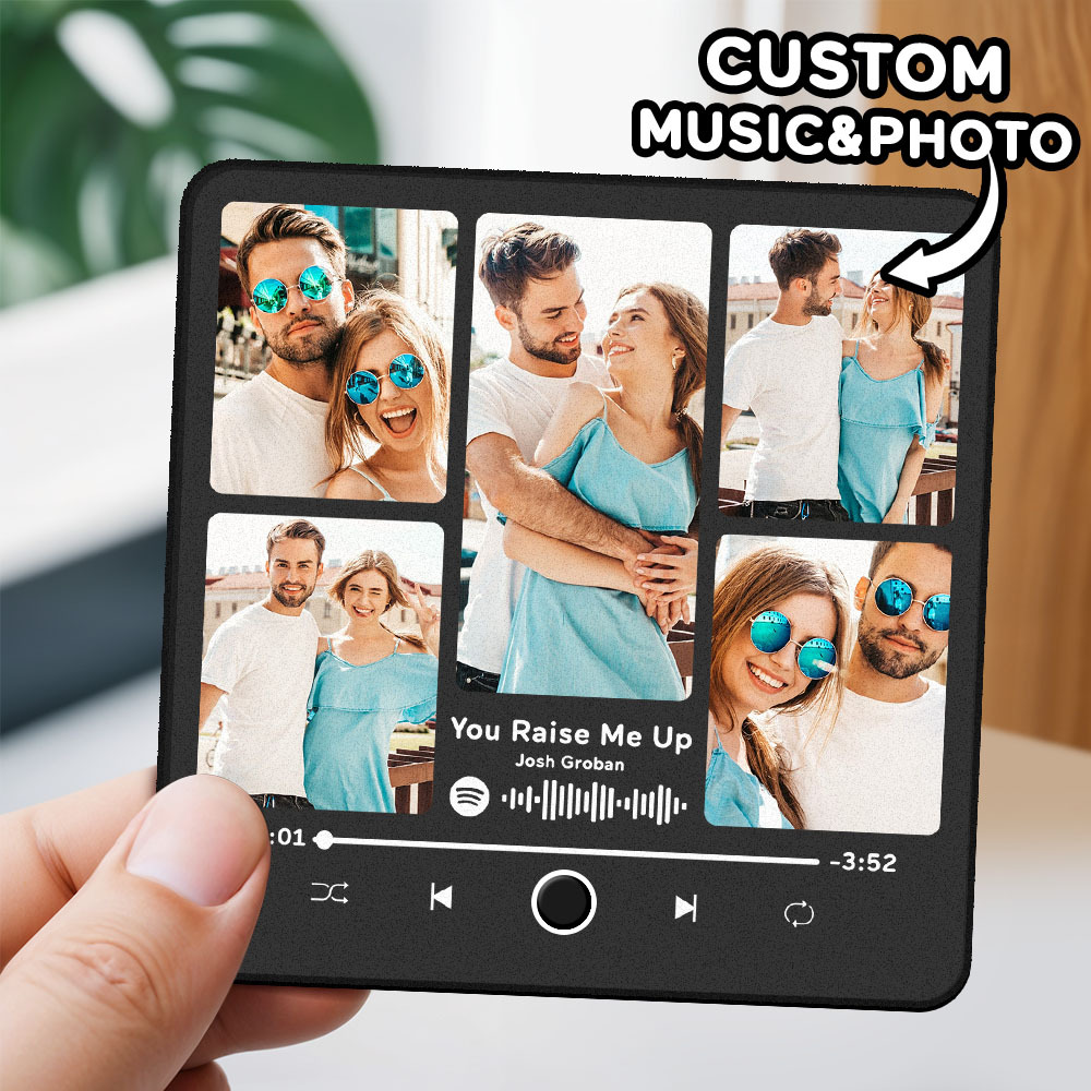 Personalized Photo Album Fridge Magnet Music Wall Photo Sticker Music Movement That Can Be Played Without Cell Phone Music Fridge Magnet Pro Can Play Songs Christmas Gift for Her