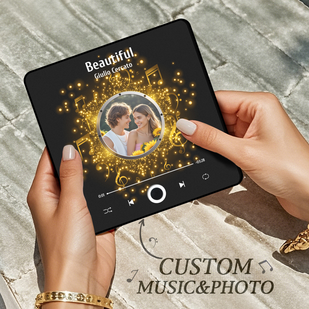 Personalized Photo Album Fridge Magnet Music Wall Photo Sticker Music Movement That Can Be Played Without Cell Phone Music Fridge Magnet Pro Can Play Songs Christmas Gift for Her