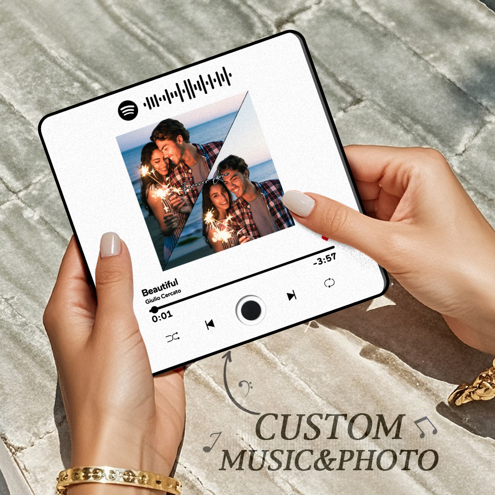 Personalized Photo Album Fridge Magnet Music Wall Photo Sticker Music Movement That Can Be Played Without Cell Phone Music Fridge Magnet Pro Can Play Songs Christmas Gift for Her