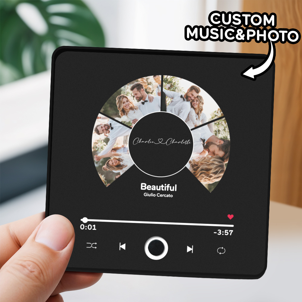 Personalized Photo Album Fridge Magnet Music Wall Photo Sticker Music Movement That Can Be Played Without Cell Phone Music Fridge Magnet Pro Can Play Songs Christmas Gift for Her