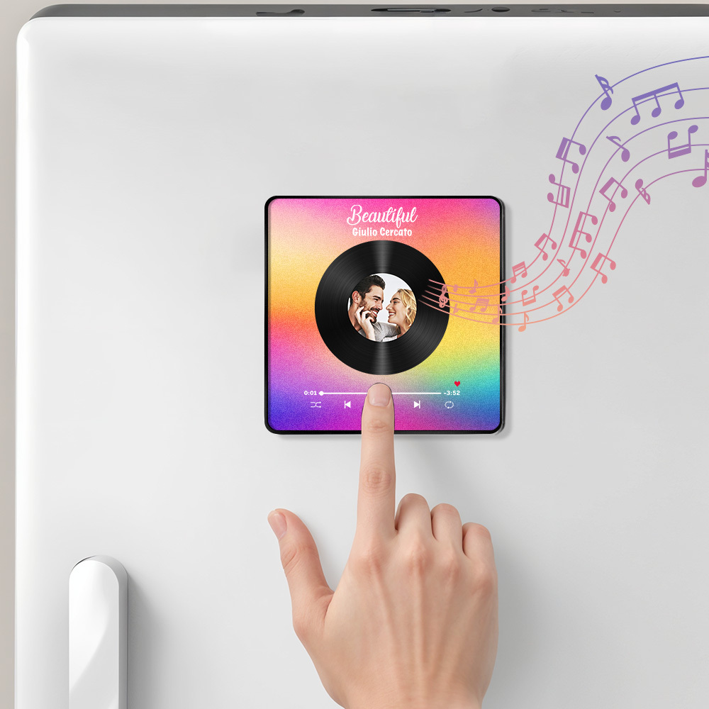 Personalized Photo Album Fridge Magnet Music Wall Photo Sticker Music Movement That Can Be Played Without Cell Phone Music Fridge Magnet Pro Can Play Songs Christmas Gift for Her