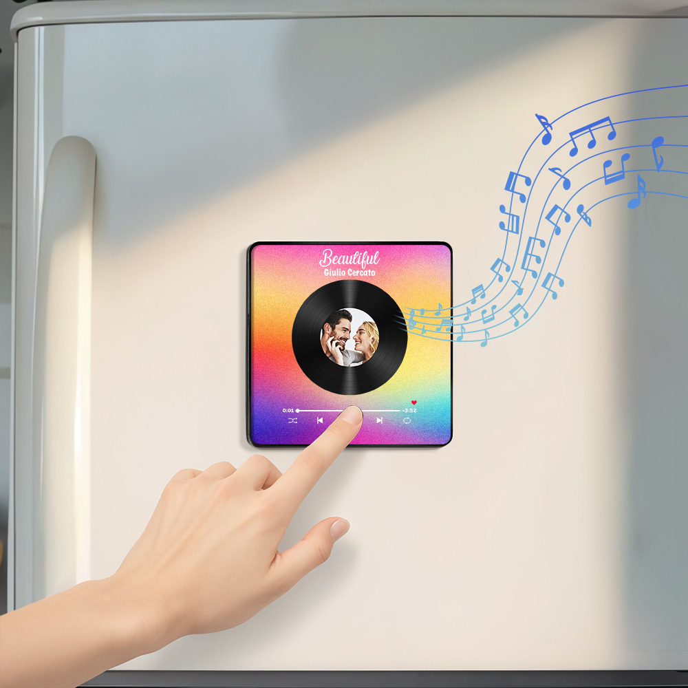 Personalized Photo Album Fridge Magnet Music Wall Photo Sticker Music Movement That Can Be Played Without Cell Phone Music Fridge Magnet Pro Can Play Songs Christmas Gift for Her