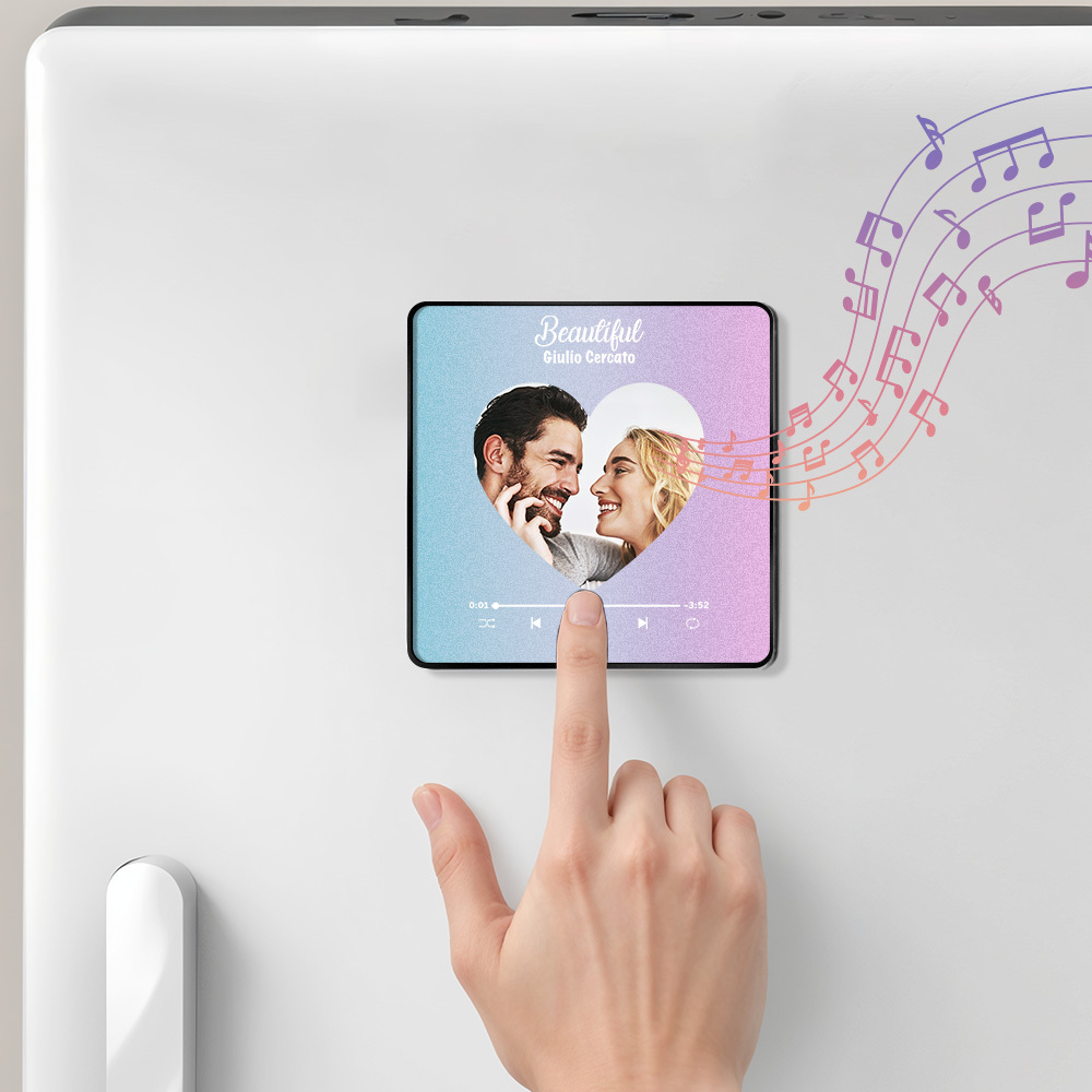 Personalized Photo Album Fridge Magnet Music Wall Photo Sticker Music Movement That Can Be Played Without Cell Phone Music Fridge Magnet Pro Can Play Songs Christmas Gift for Her