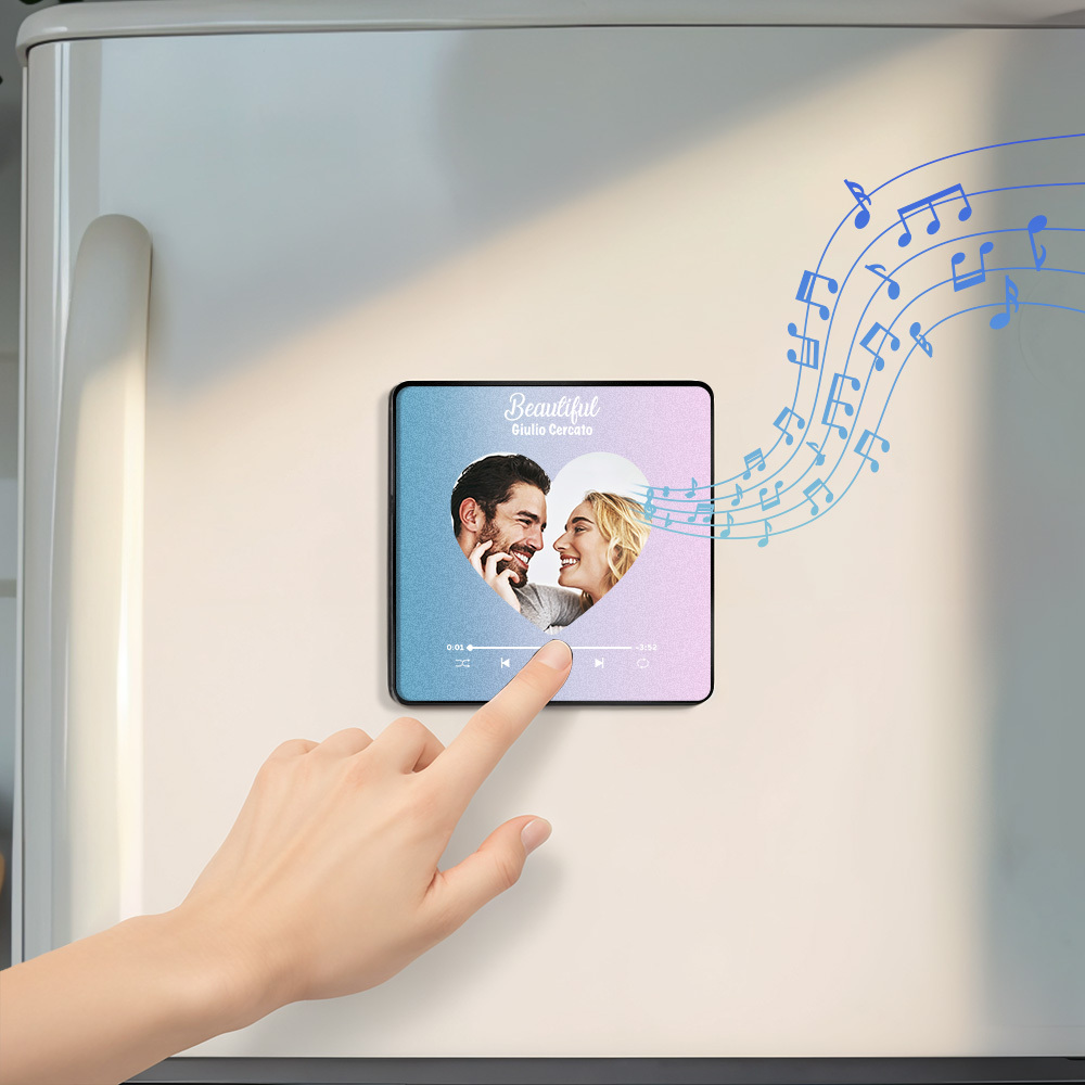 Personalized Photo Album Fridge Magnet Music Wall Photo Sticker Music Movement That Can Be Played Without Cell Phone Music Fridge Magnet Pro Can Play Songs Christmas Gift for Her