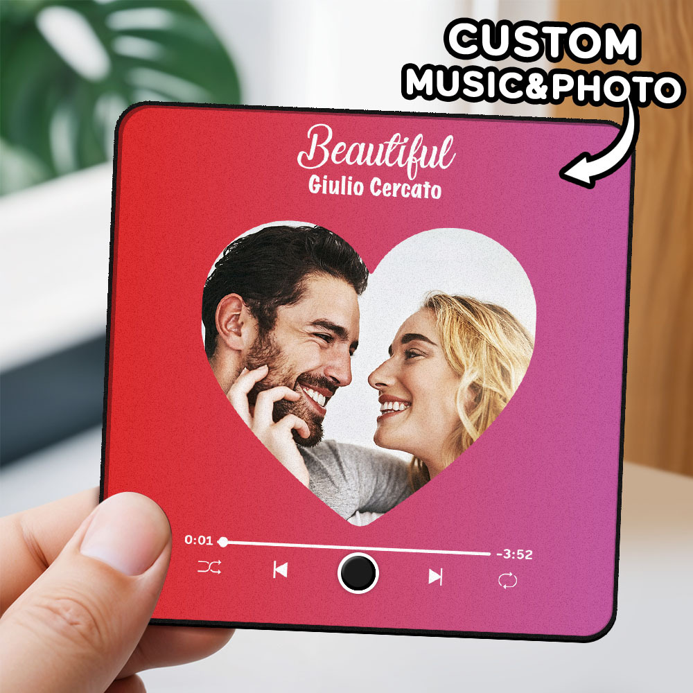 Personalized Photo Album Fridge Magnet Music Wall Photo Sticker Music Movement That Can Be Played Without Cell Phone Music Fridge Magnet Pro Can Play Songs Christmas Gift for Her