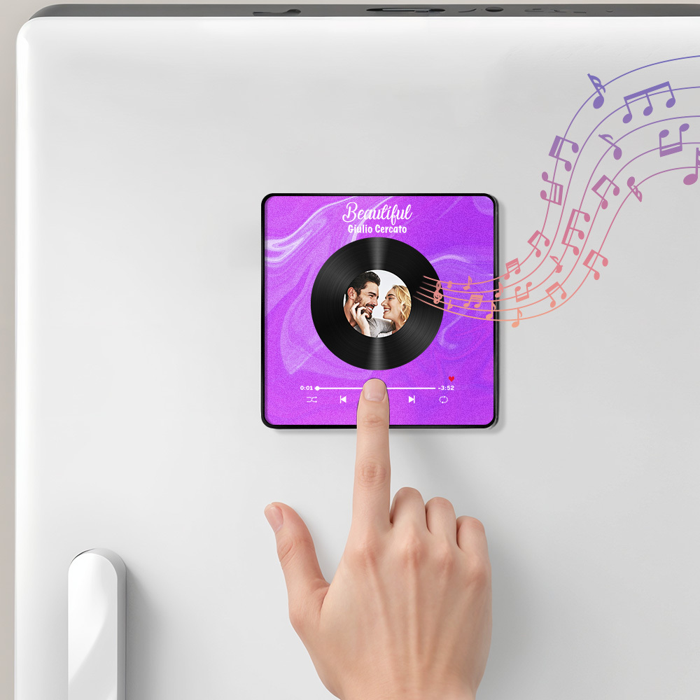 Personalized Photo Album Fridge Magnet Music Wall Photo Sticker Music Movement That Can Be Played Without Cell Phone Music Fridge Magnet Pro Can Play Songs Christmas Gift for Her