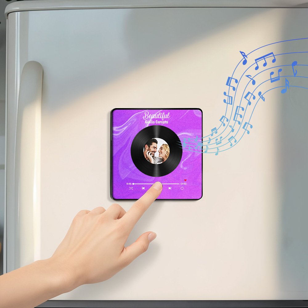 Personalized Photo Album Fridge Magnet Music Wall Photo Sticker Music Movement That Can Be Played Without Cell Phone Music Fridge Magnet Pro Can Play Songs Christmas Gift for Her