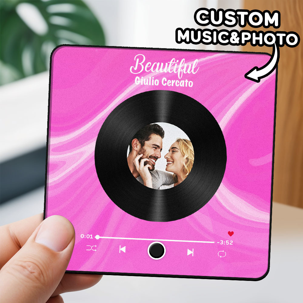 Personalized Photo Album Fridge Magnet Music Wall Photo Sticker Music Movement That Can Be Played Without Cell Phone Music Fridge Magnet Pro Can Play Songs Christmas Gift for Her