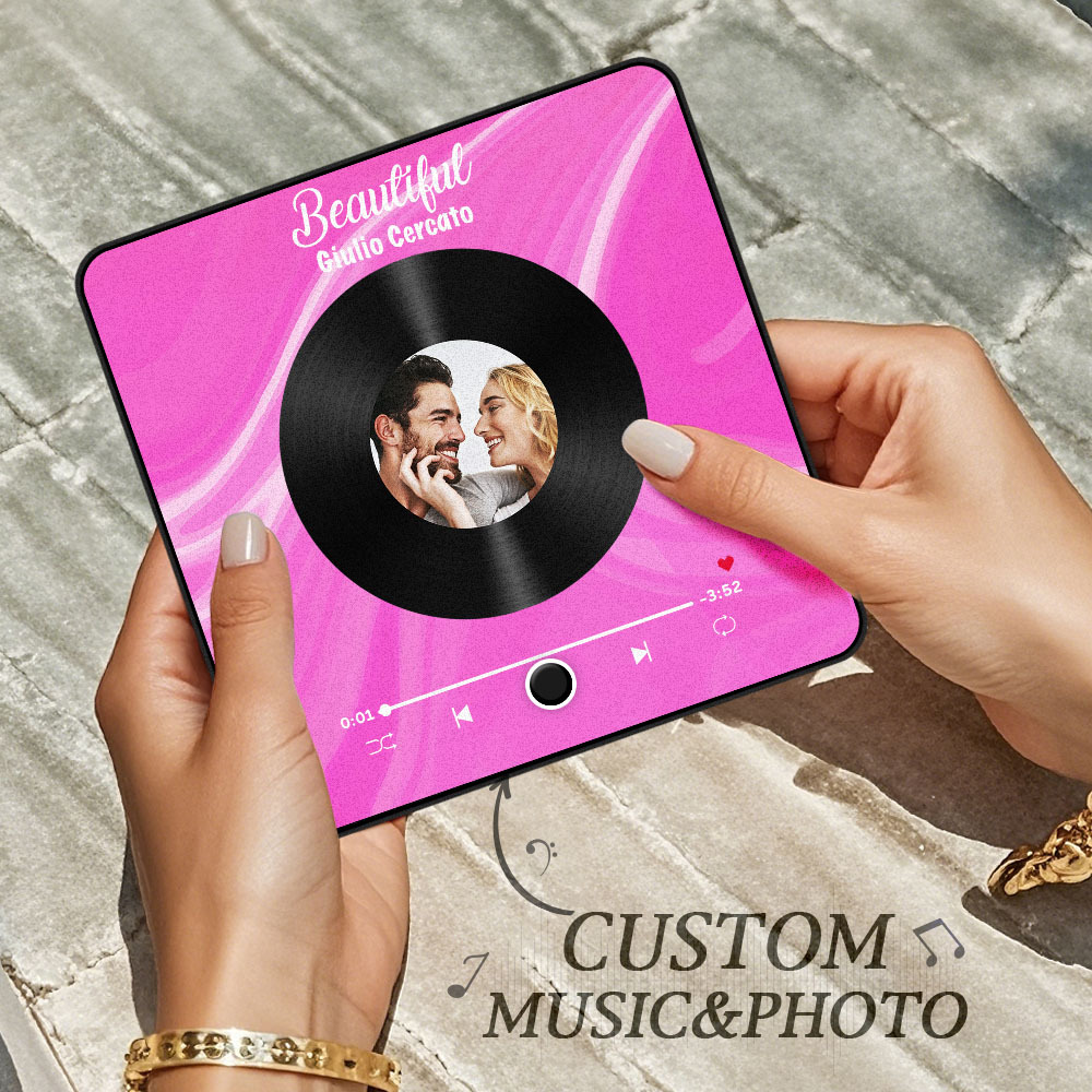 Personalized Photo Album Fridge Magnet Music Wall Photo Sticker Music Movement That Can Be Played Without Cell Phone Music Fridge Magnet Pro Can Play Songs Christmas Gift for Her