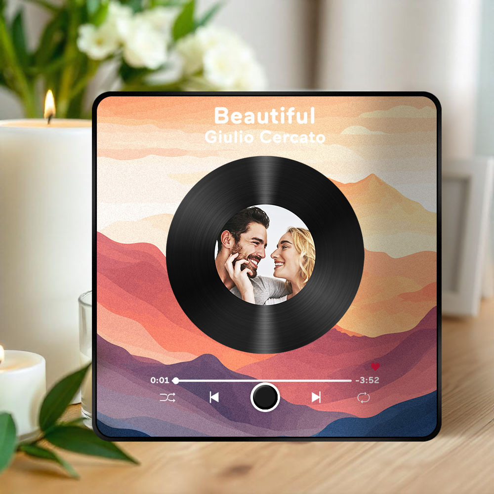 Personalized Photo Album Fridge Magnet Music Wall Photo Sticker Music Movement That Can Be Played Without Cell Phone Music Fridge Magnet Pro Can Play Songs Christmas Gift for Her