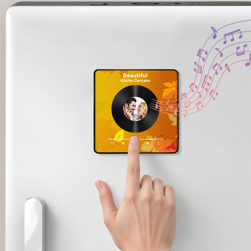 Personalized Photo Album Fridge Magnet Music Wall Photo Sticker Music Movement That Can Be Played Without Cell Phone Music Fridge Magnet Pro Can Play Songs Christmas Gift for Her