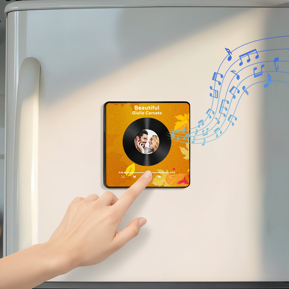 Personalized Photo Album Fridge Magnet Music Wall Photo Sticker Music Movement That Can Be Played Without Cell Phone Music Fridge Magnet Pro Can Play Songs Christmas Gift for Her
