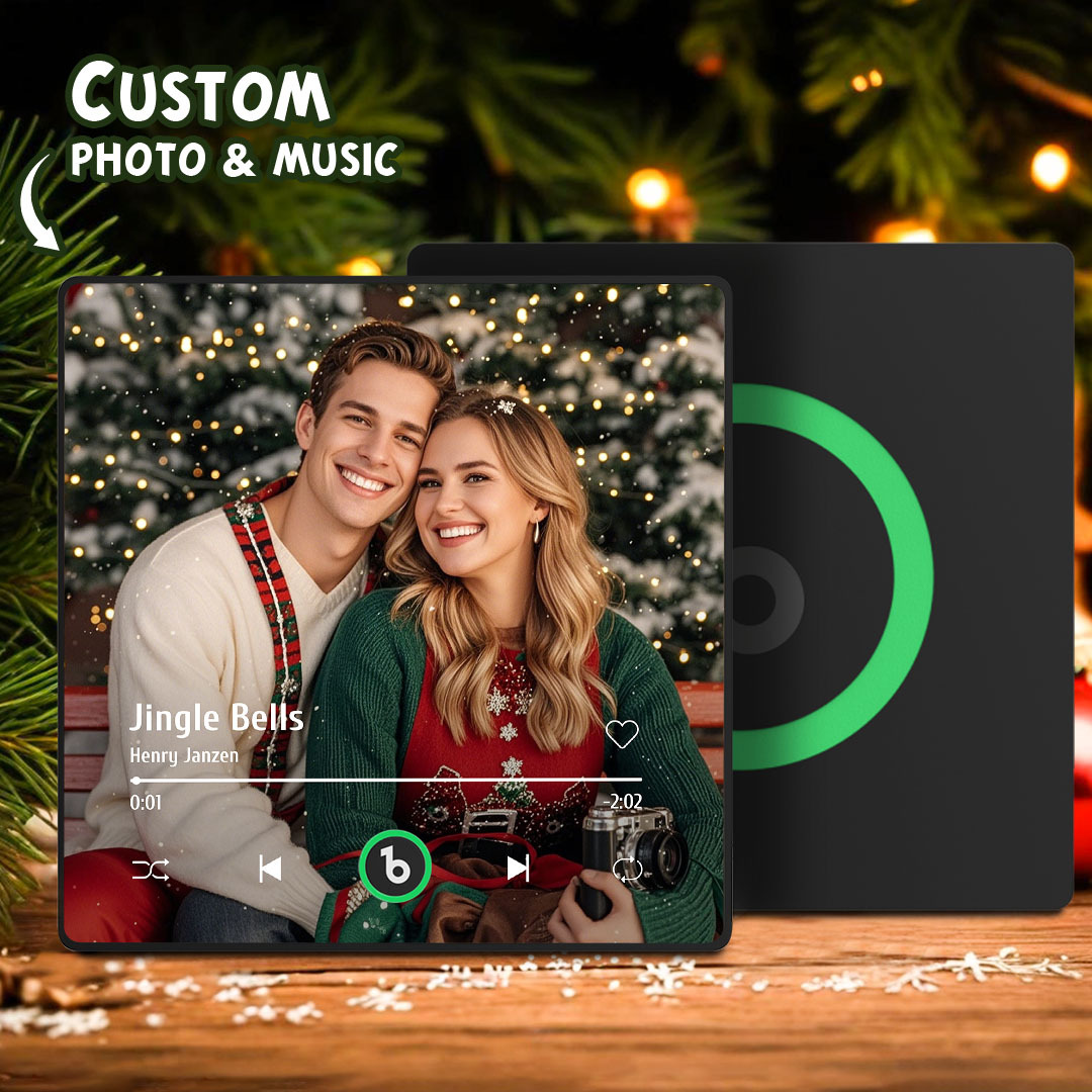 New 4.0 Upgrade Custom Music Fridge Magnet Colorful Frame Album Fridge Magnet Can Play Songs Gift for Couple