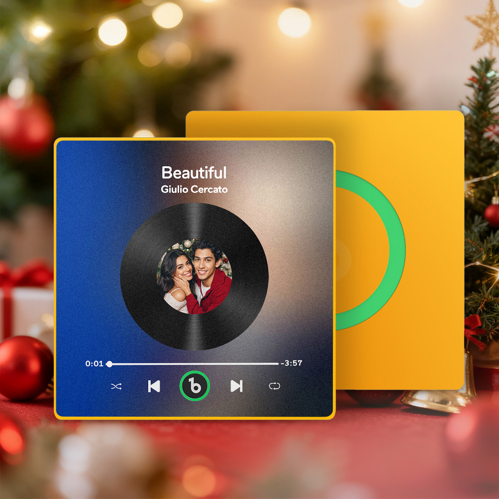 Christmas Gifts New 4.0 Upgrade Custom Music Fridge Magnet Colorful Frame Album Fridge Magnet Can Play Songs Gift for Couple