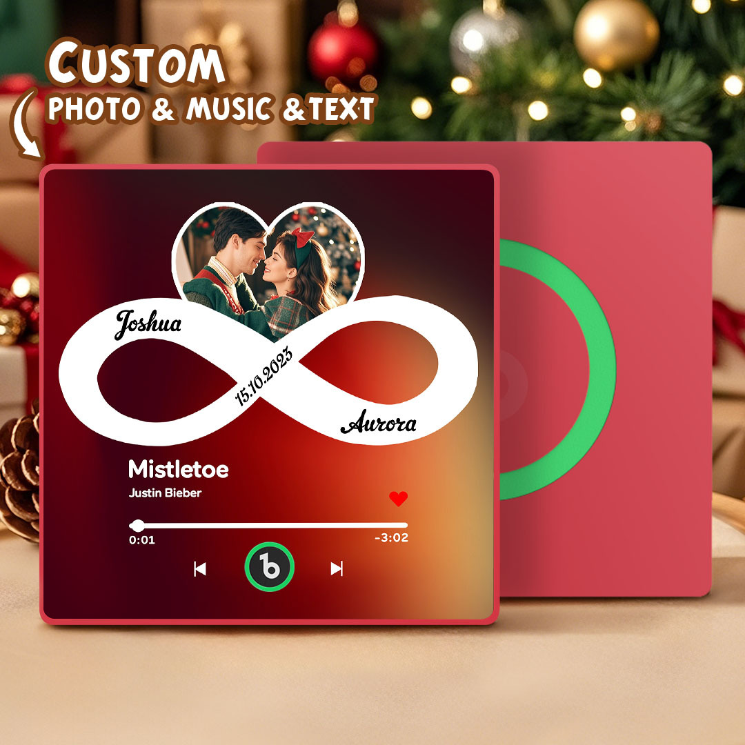 New 4.0 Upgrade Custom Music Fridge Magnet Colorful Frame Album Fridge Magnet Can Play Songs Gift for Couple