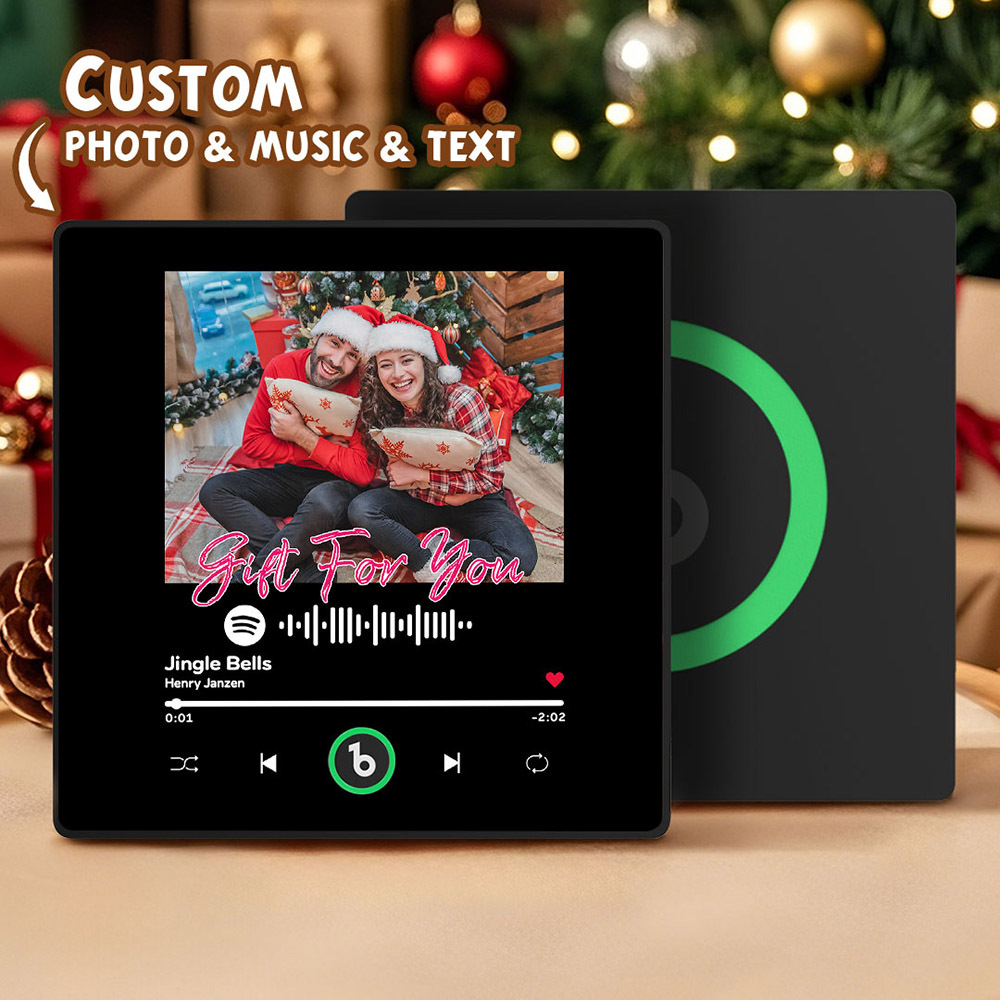 Gift for Him New 4.0 Upgrade Custom Music Fridge Magnet Colorful Frame Album Fridge Magnet Can Play Songs Gift for Couple