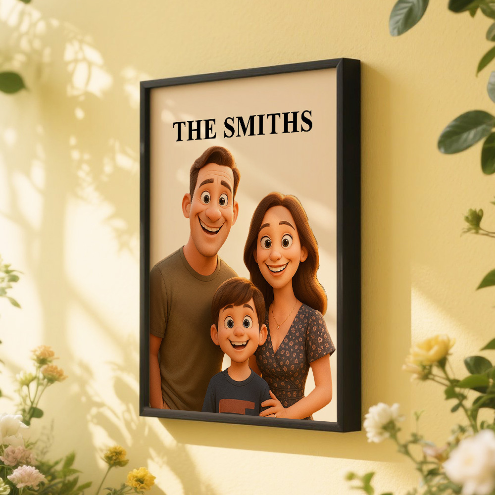 Personalized Cartoon Portrait Frame Gift For Her Anniversary Gift Personalized Gift For Couples