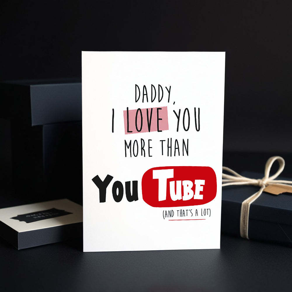 Father's Day Card Gift Card For Dad Funny Cute Card - customphotokeychain