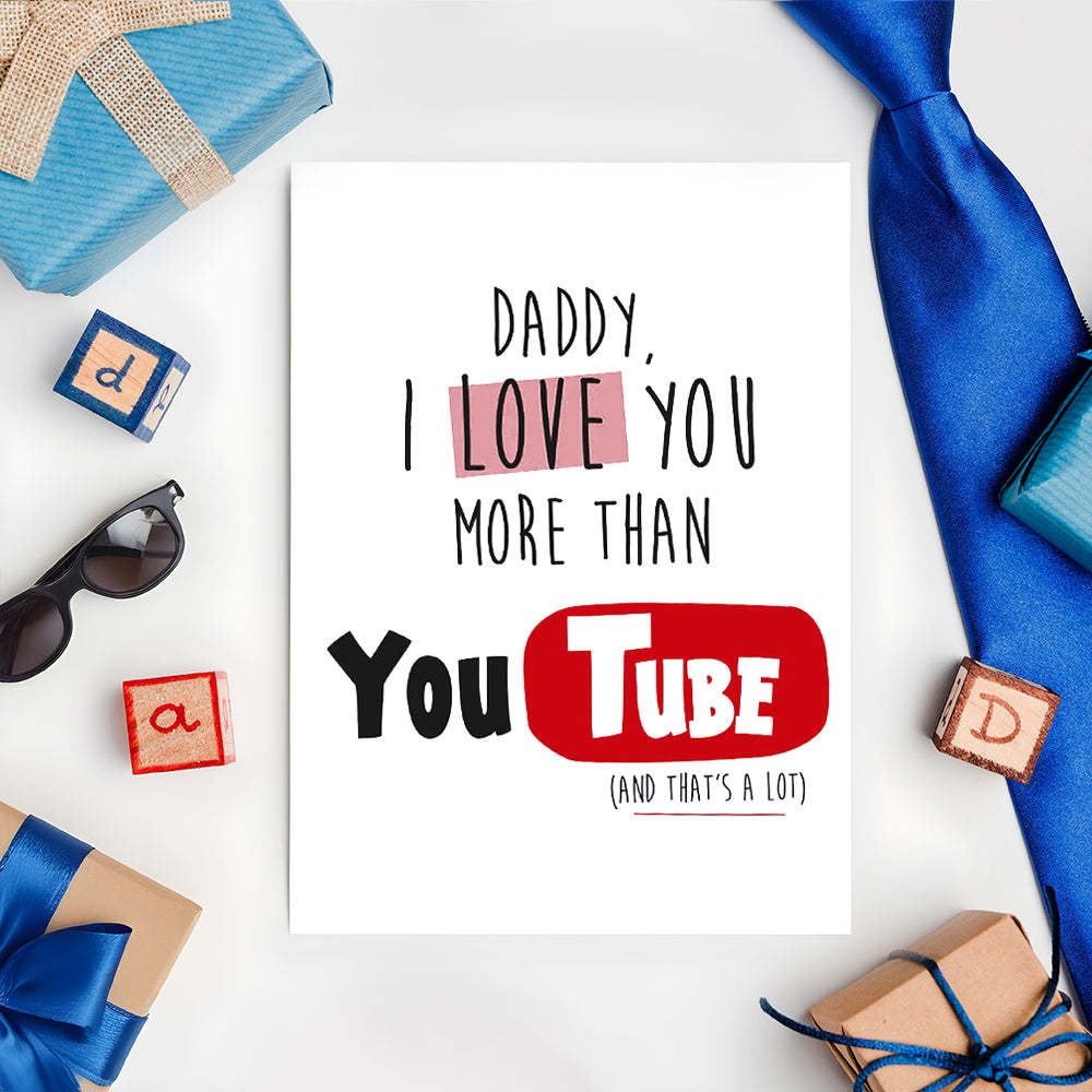 Father's Day Card Gift Card For Dad Funny Cute Card - customphotokeychain