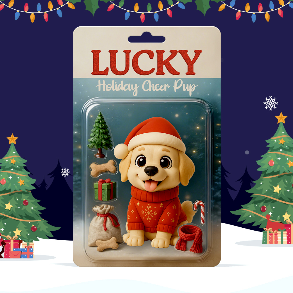 Personalized Squatting Pet Dog Keychain A Heartwarming Holiday Keepsake Unique Gift for Dog Lovers