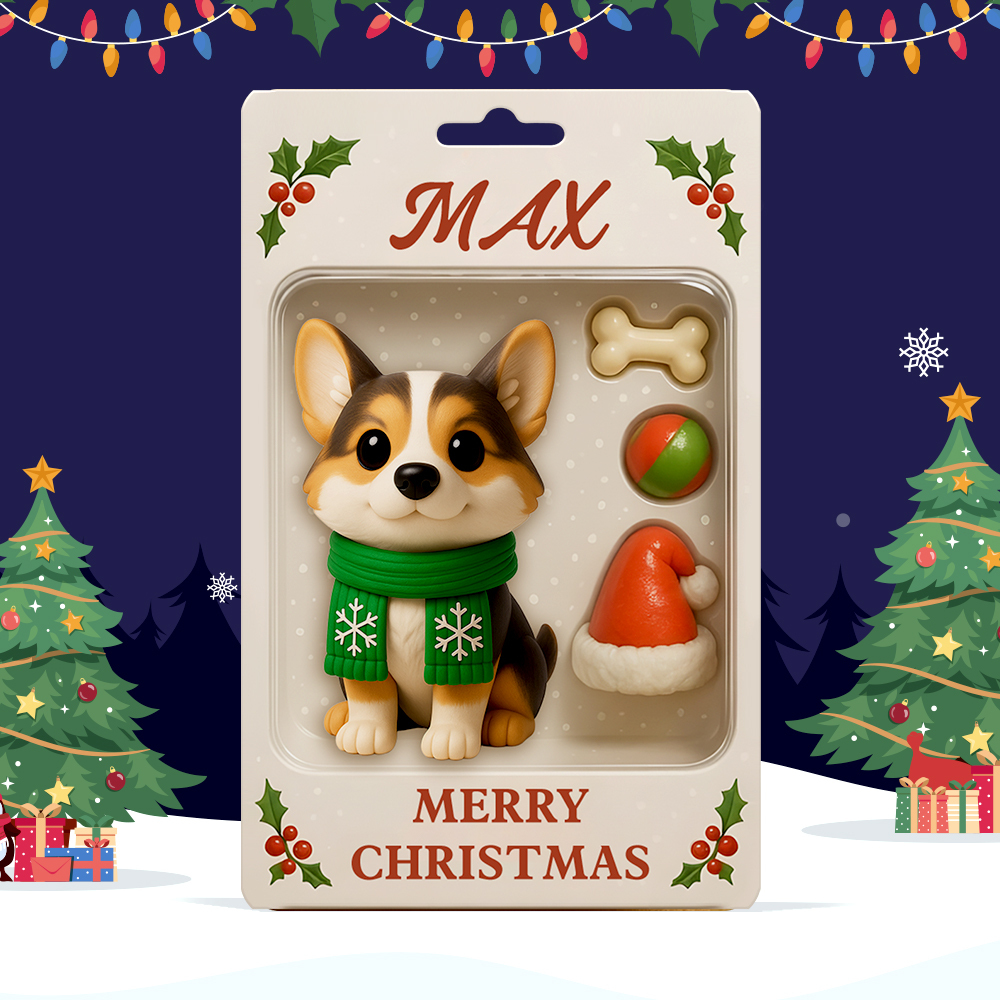 Personalized Squatting Pet Dog Keychain A Heartwarming Holiday Keepsake Unique Gift for Dog Lovers