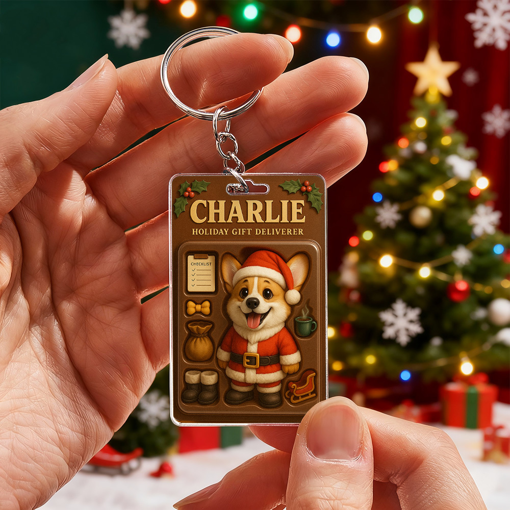 Personalized Pet Keychain A Heartwarming Holiday Keepsake Unique Gift for Pet Lovers