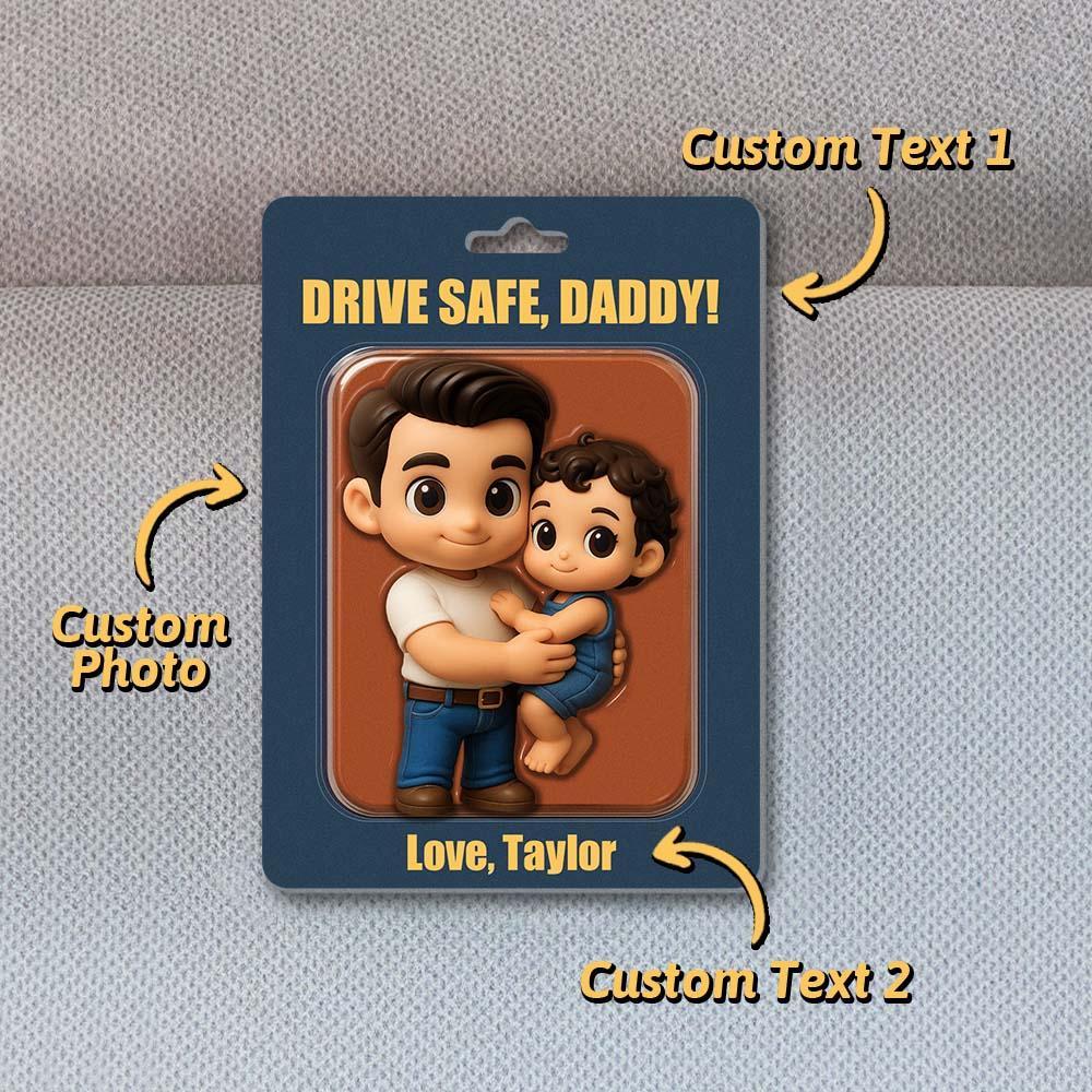 Personalized Father's Day Gift For Dad, Custom Photo Action Figure Car