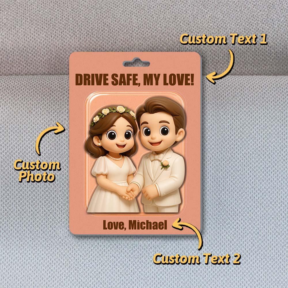 Personalized Father's Day Gift For Dad, Custom Photo Action Figure Car Visor Clip, Gift For Husband, Grandpa Birthday Gifts, Car Accessories