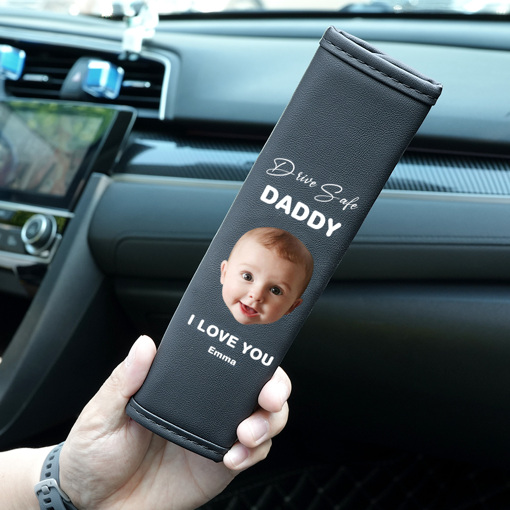 Drive Safe Gift For Dad Custom Seat Belt Shoulder Pads Personalized Fathers Day Gift For Dad