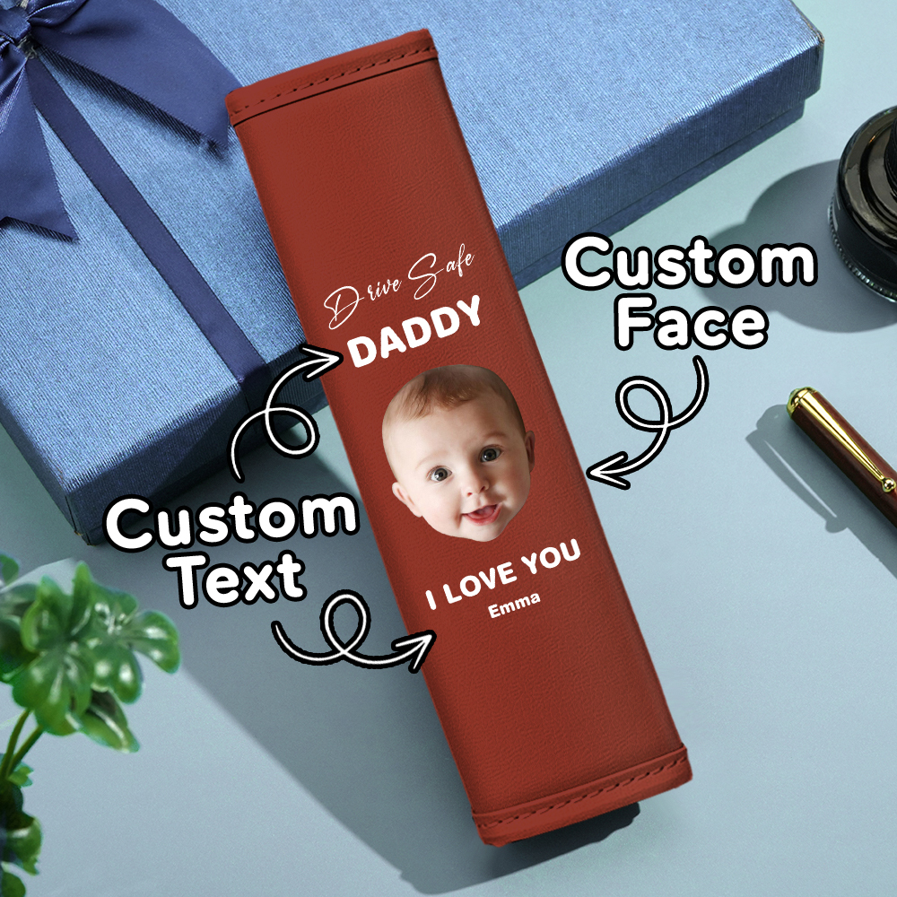 Drive Safe Gift For Dad Custom Seat Belt Shoulder Pads Personalized Fathers Day Gift For Dad