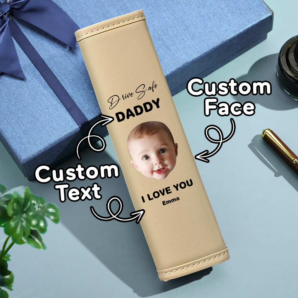 Drive Safe Gift For Dad Custom Seat Belt Shoulder Pads Personalized Fathers Day Gift For Dad