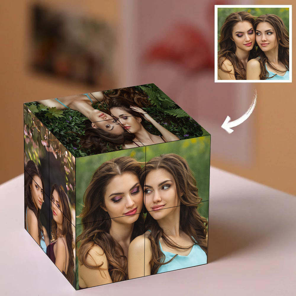 Gifts for LGBT Custom Photo Rubik's Cube Multiphoto Flipping Photo Cubes for Her