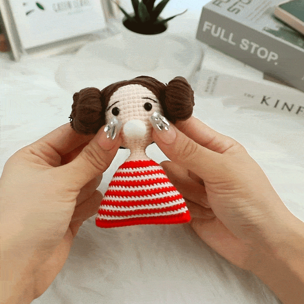 Custom Crochet Doll Keychain Personalized Gifts Handwoven Mini Dolls - customphotokeychain