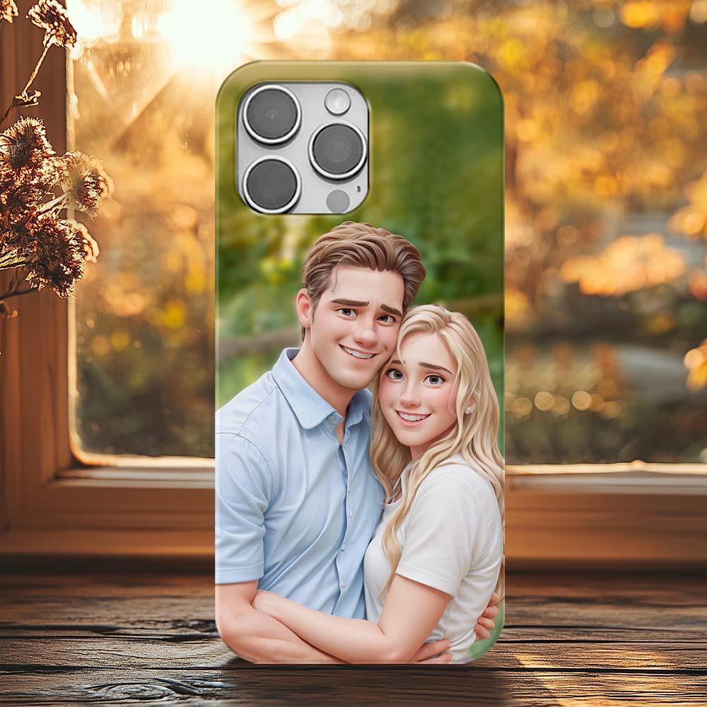 Custom Photo Cartoon Style Phone Case for iPhone 16 15 14 13 12 11 X MagSafe