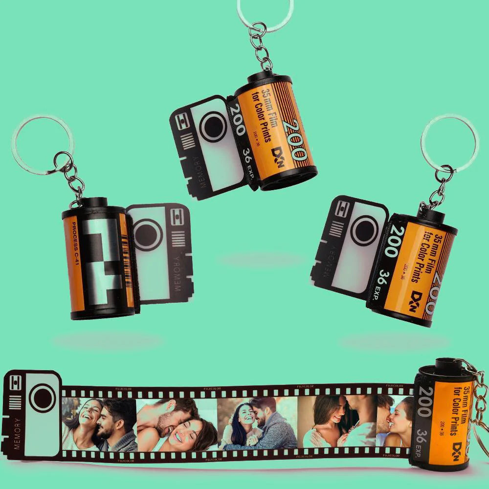 Gifts for LGBT Love is Love Custom Camera Roll Keychain Customizable Film Roll Keyring Photo Keychain LGBTQ Gifts for Lover