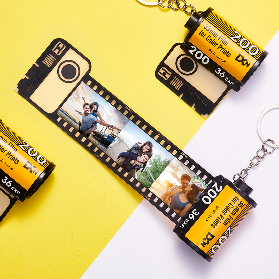 Custom Colorful Camera Roll Keyring - MadeMineAU