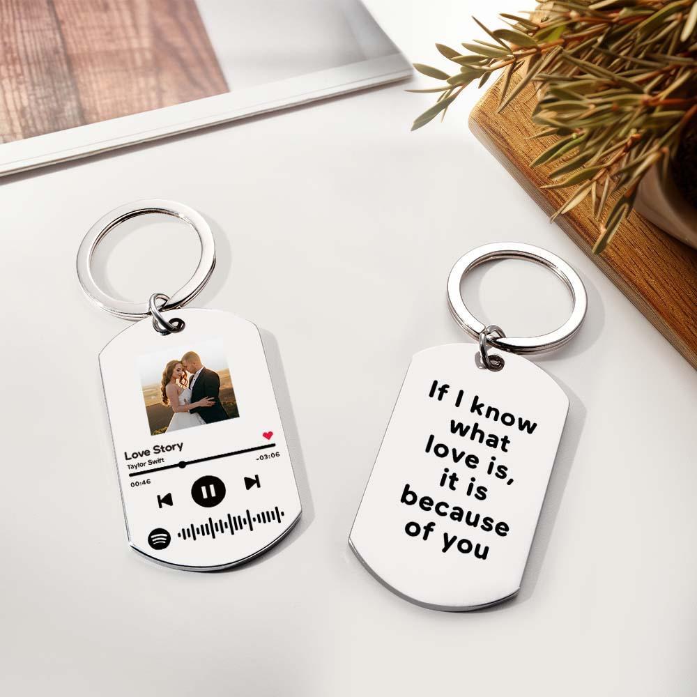 Custom Spotify Keychian Music Keychain Custom Keychian for Lover - customphotokeychain