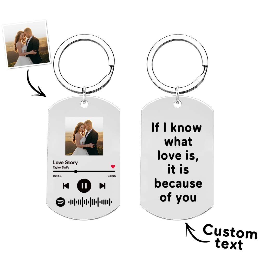 Custom Spotify Keychian Music Keychain Custom Keychian for Lover - customphotokeychain
