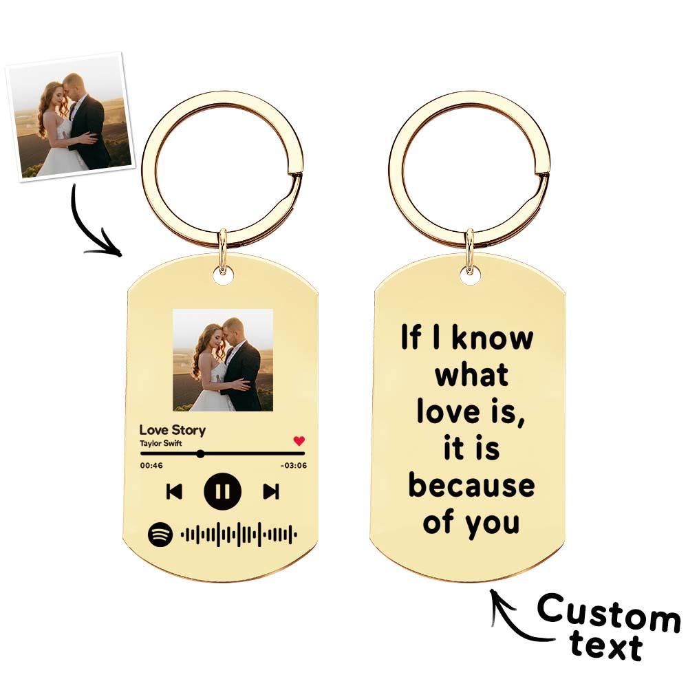 Custom Spotify Keychian Music Keychain Custom Keychian for Lover - customphotokeychain