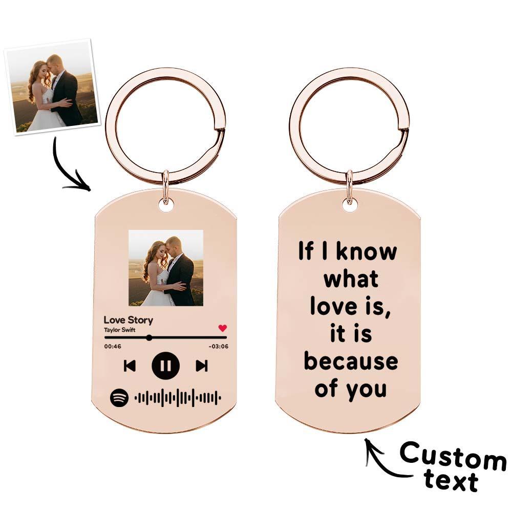 Custom Spotify Keychian Music Keychain Custom Keychian for Lover - customphotokeychain
