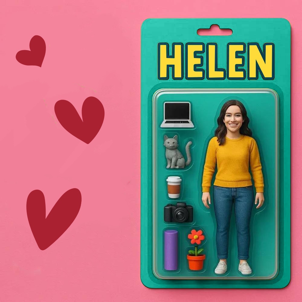 Custom Action Figure Pack Packaging Toy Box Style Art Gift Personalized Acrylic Car Hanger