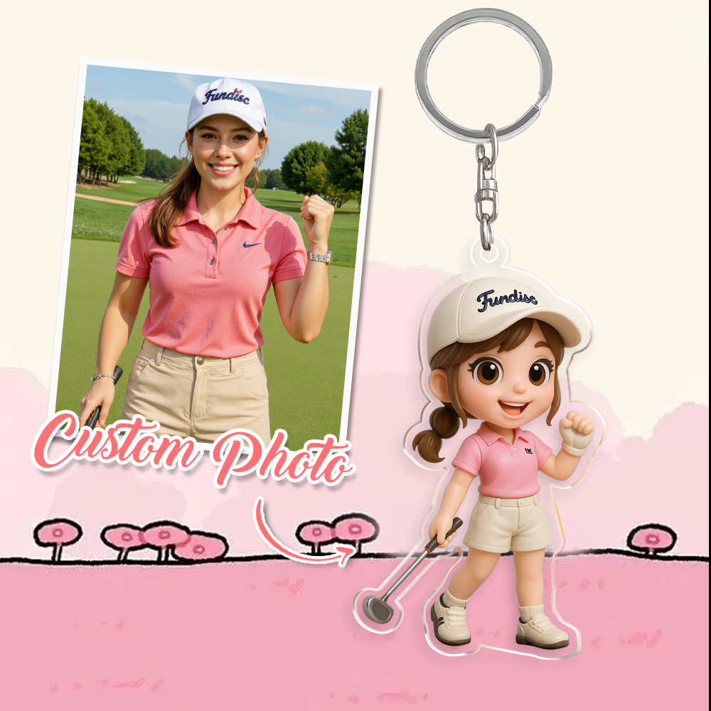 Custom Couple Keychain Personalized Acrylic Cartoon Keychain Photo Bag Charm Unique Keepsake Gift For Lover Anniversary Birthday Valentine's Day Holiday Gift