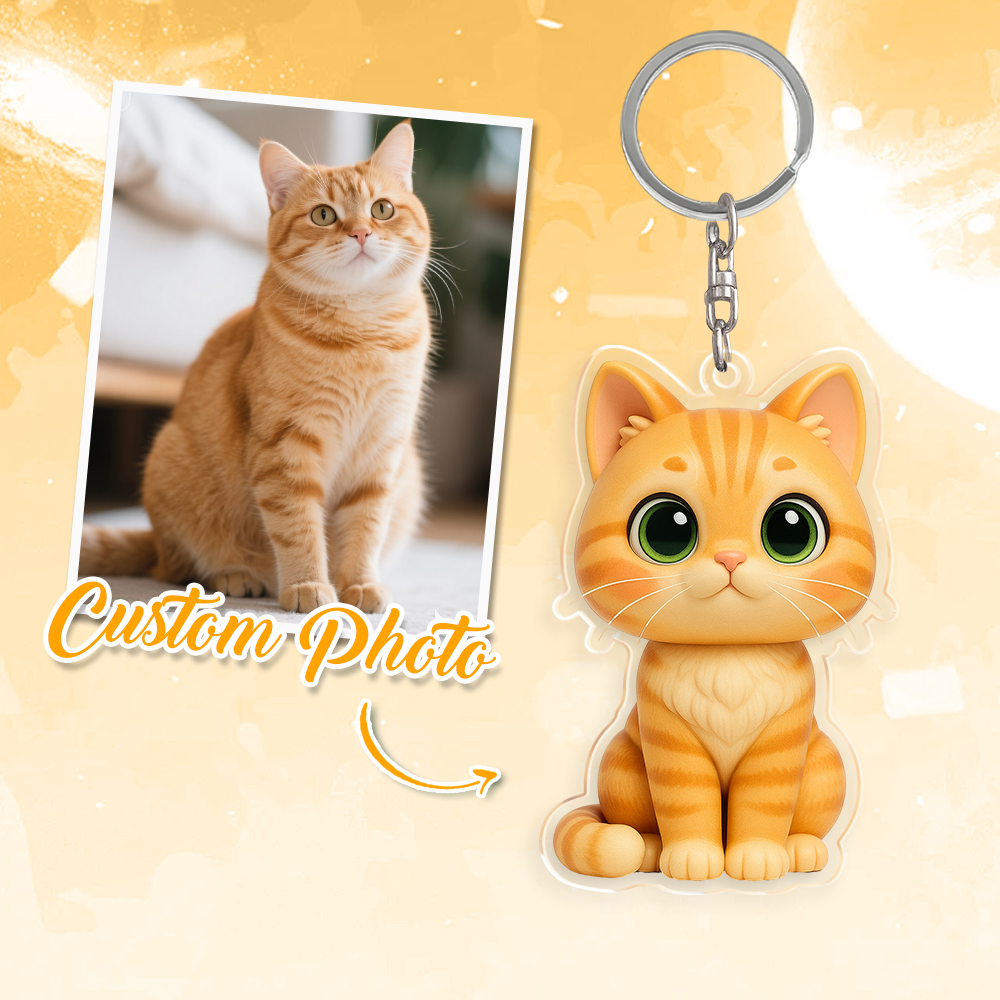 Custom Couple Keychain Personalized Acrylic Cartoon Keychain Photo Bag Charm Unique Keepsake Gift For Lover Anniversary Birthday Valentine's Day Holiday Gift