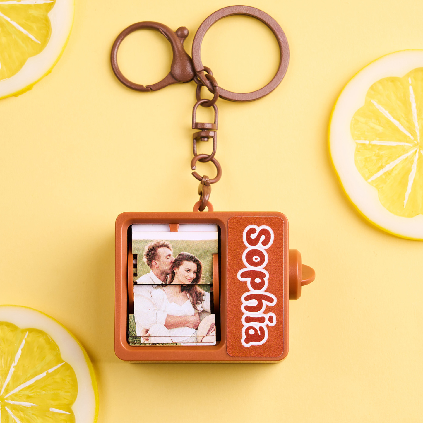 Custom Flip Photo Keychain Personalized Flip Photo Keychain with Automatic Reel Flip Photo Keychain Surprise Gifts