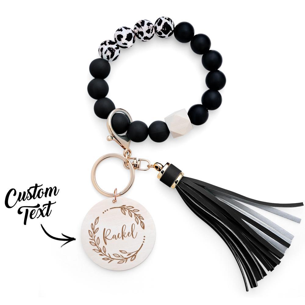 Custom Engraved Keychain Bracelet Tassel Creative Gifts - customphotokeychain