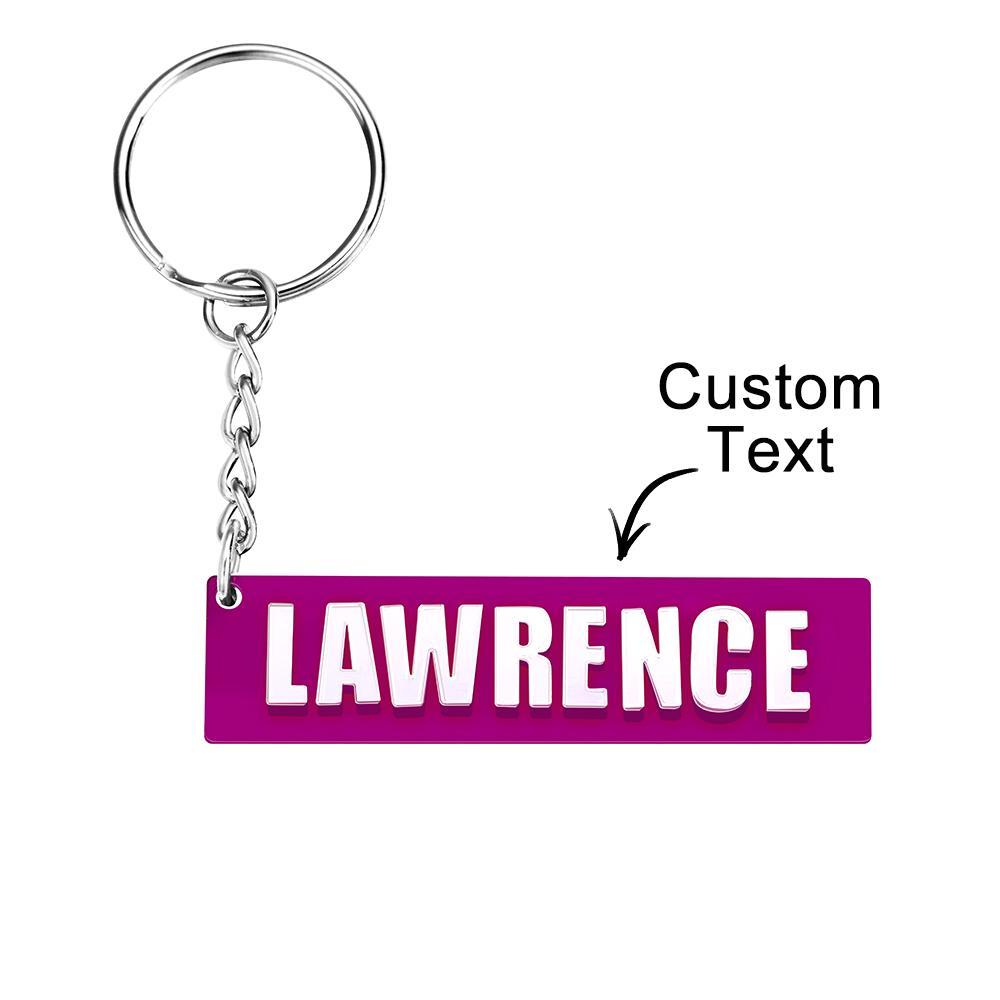 Custom Engraved Keychain 4D Reflective Number Plate Keychain Gifts - customphotokeychain