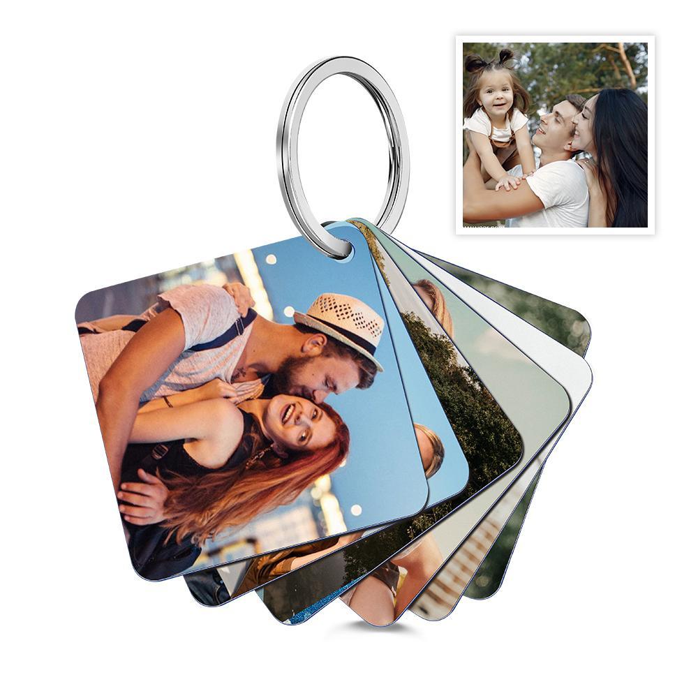 Custom Photo Felt Flip Book Keychain Personalized Double-sided Acrylic Keychain Gifts For Her - customphotokeychain