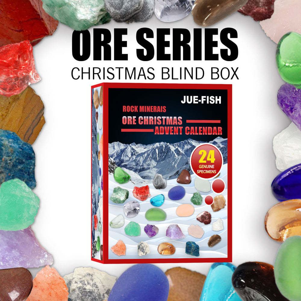 Christmas Advent Calendar 24 Days of Rock Kit Christmas Countdown Fun Gem Toy Gifts for Kids - CustomPhotoKeychainUK